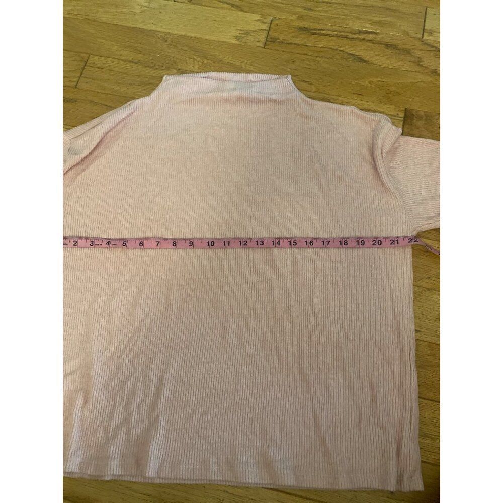 Gap Womens Ribbed Long Sleeve mock neck Light Pink sweater top size large - Picture 4 of 7